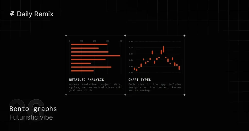 A colorful, abstract graph with geometric shapes, representing data visualization, created using Framer.