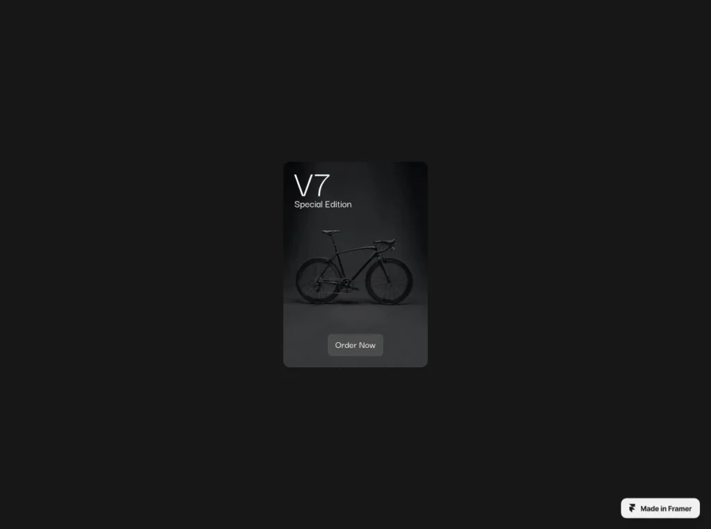 Framer button ticker interface showing animated buttons for user interaction, set against a modern design background.