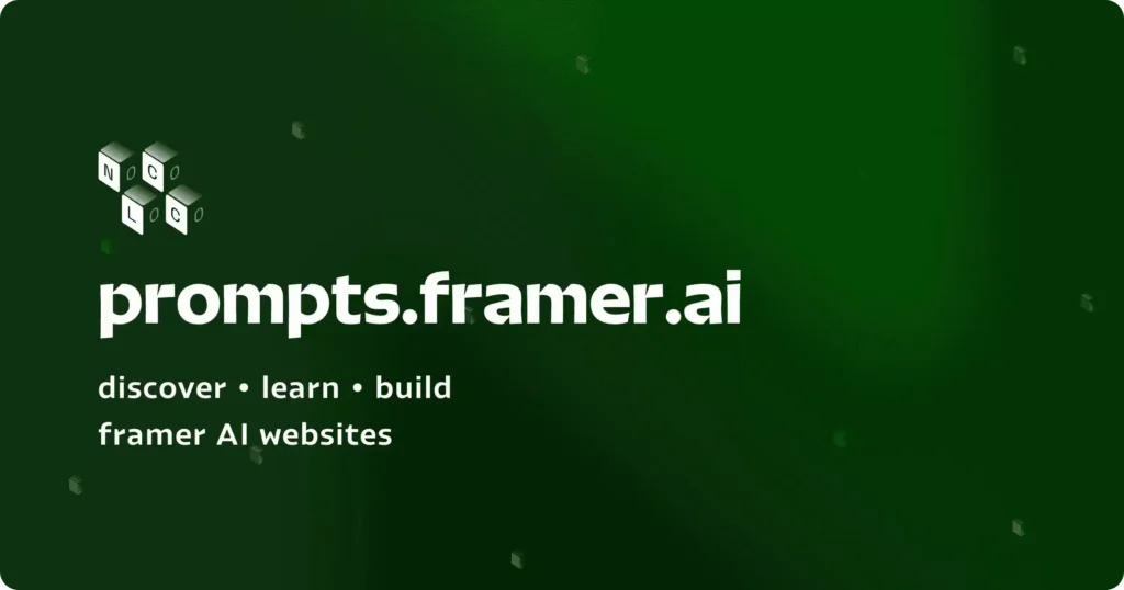 Image of a vibrant digital collage featuring curated Framer AI prompts, showcasing design inspiration and creative ideas in a visually engaging layout.