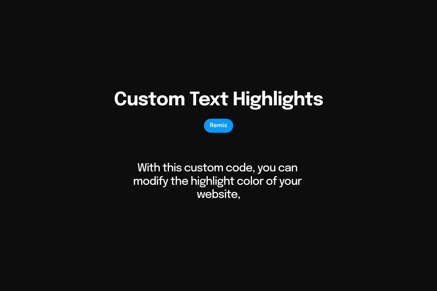 Higlighting Text Custom Text Highlight - HyperFramer