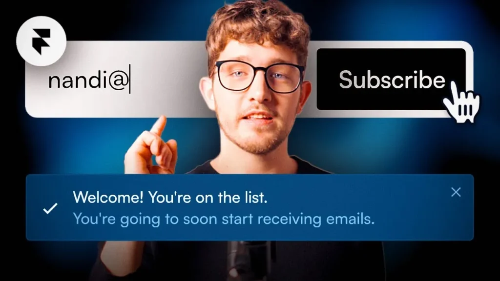 Screenshot of a Framer tutorial featuring the new input component, showcasing its design and functionality.