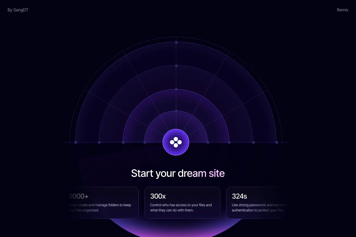Purple Radar Effect - HyperFramer