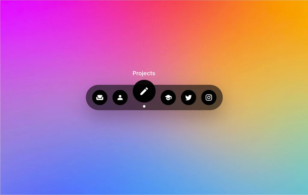Image shows a digital interface displaying customizable menus for web projects, emphasizing Framer's design flexibility and remix capabilities.