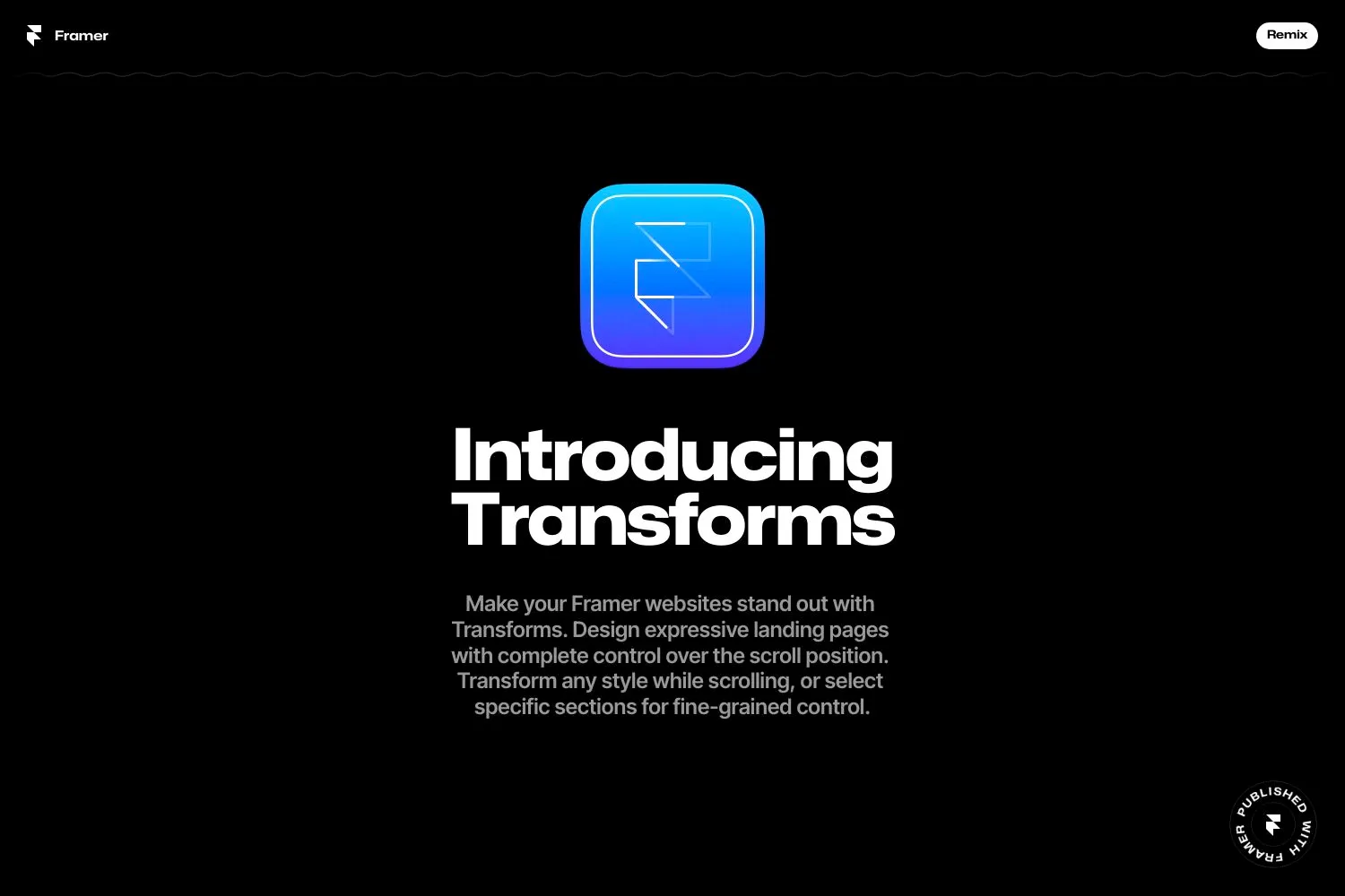 Scroll Transforms - HyperFramer