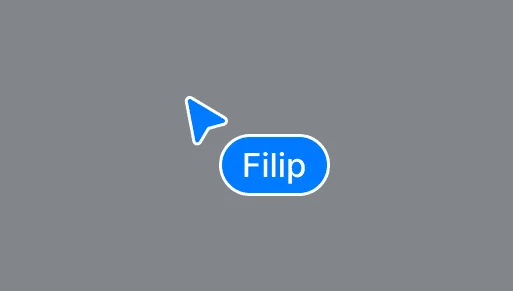 Custom cursor design for Framer, showcasing a sleek, minimalist style against a light background. Ideal for enhancing user experience.